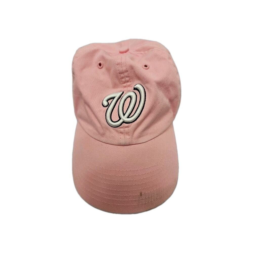 WASHINGTON NATIONALS MLB Baseball Cap Hat PRETTY PINK Embroidered Logo Womens